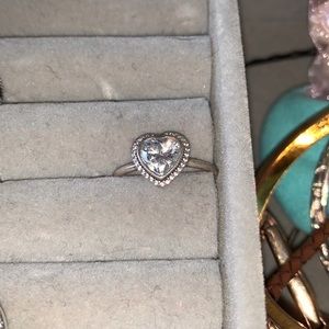 PANDORA Sparkling Silver Heart Ring